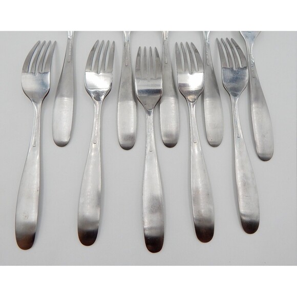 Pfaltzgraff Stainless Satin Delia Dinner Forks 18/0 Flatware 10 Pieces - Picture 6 of 10